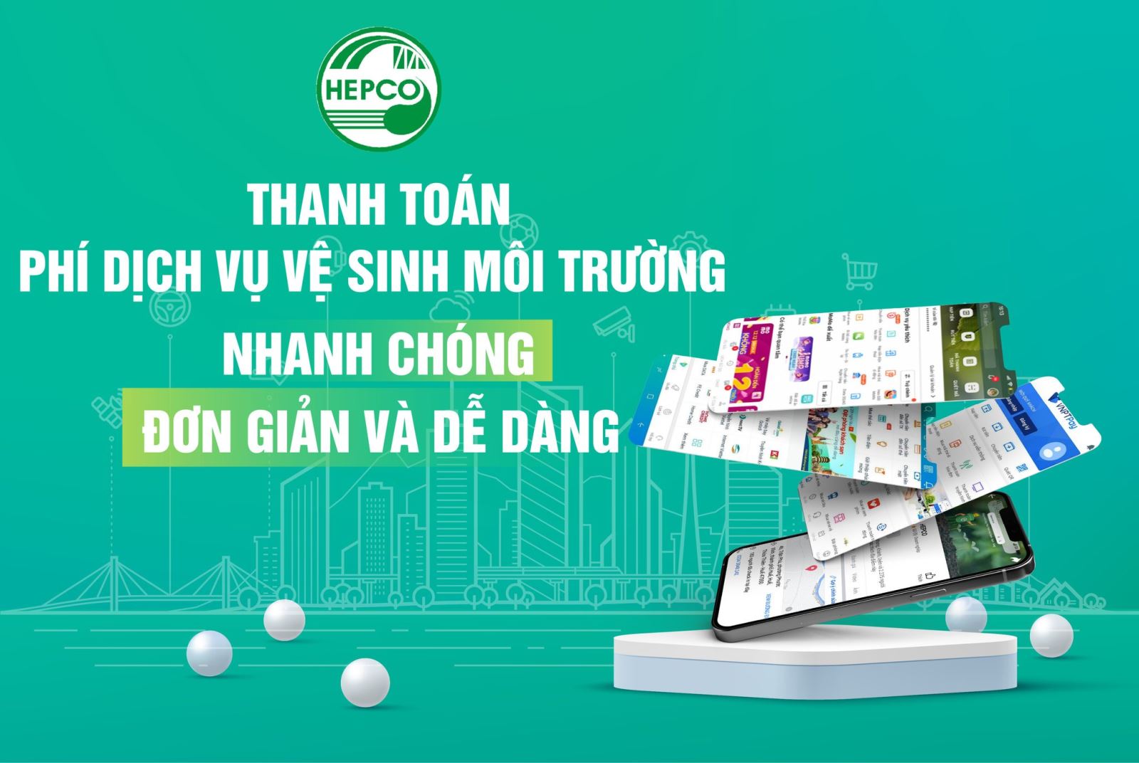 Thanh toán phí dịch vụ vệ sinh môi trường nhanh chóng, đơn giản, dễ dàng